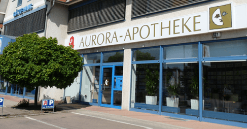 Außenansicht der Aurora-Apotheke