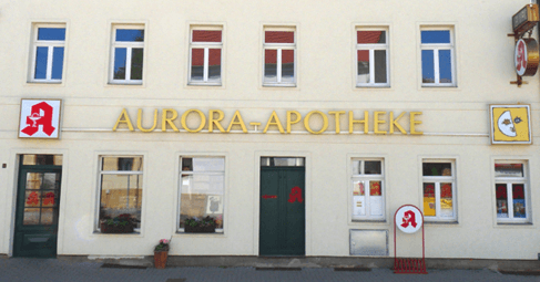 Außenansicht der Aurora-Apotheke